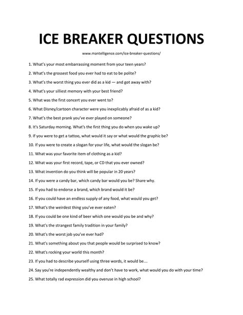best icebreaker questions for dating